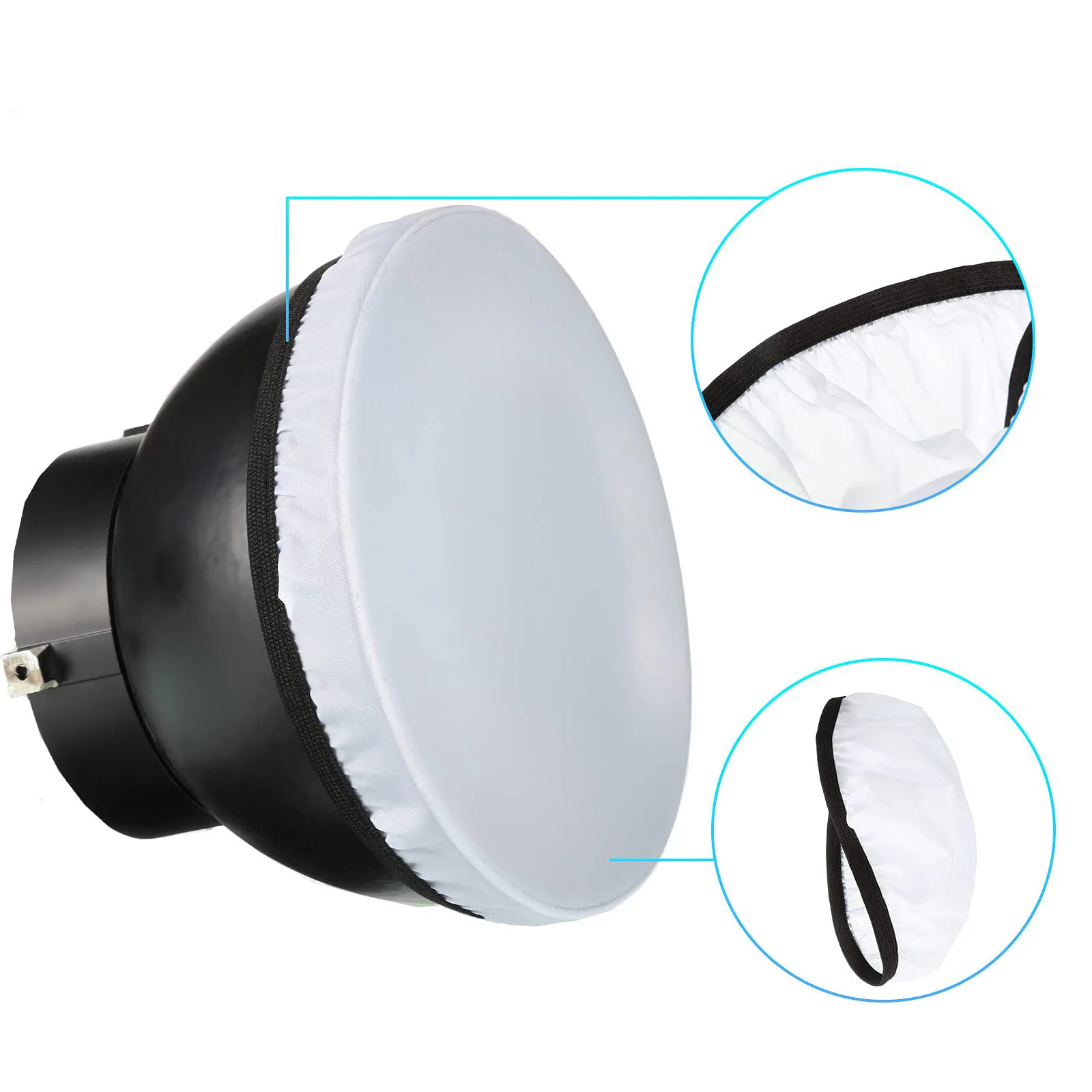 Circular Cloth Cover 18Cm 7-Inch Small Lamp Universal Film and Television Flash Cover Standard Photographic Light Cover Diffuser