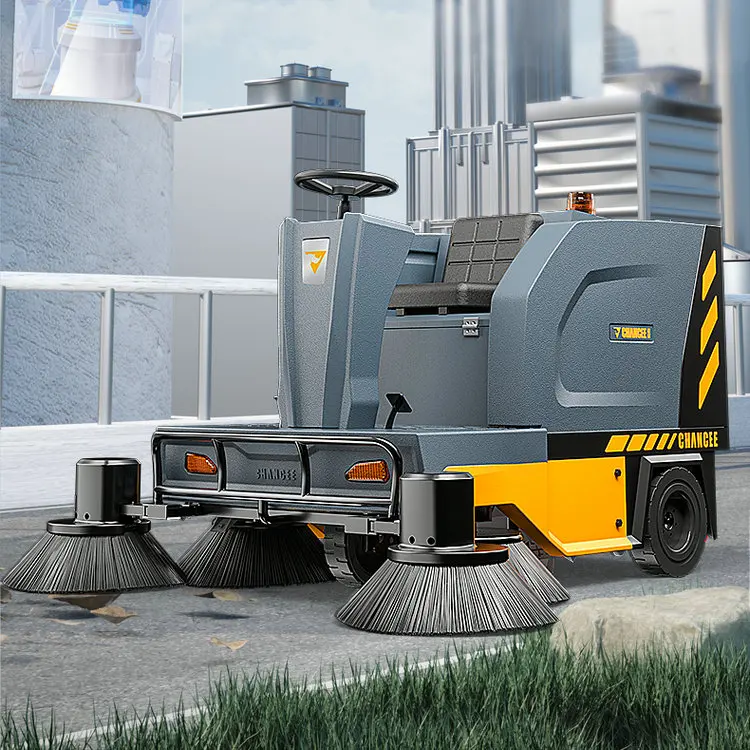 Electric Vacuum Floor Sweeper Drive-On Road Sweeper Cleaning Machine For Home