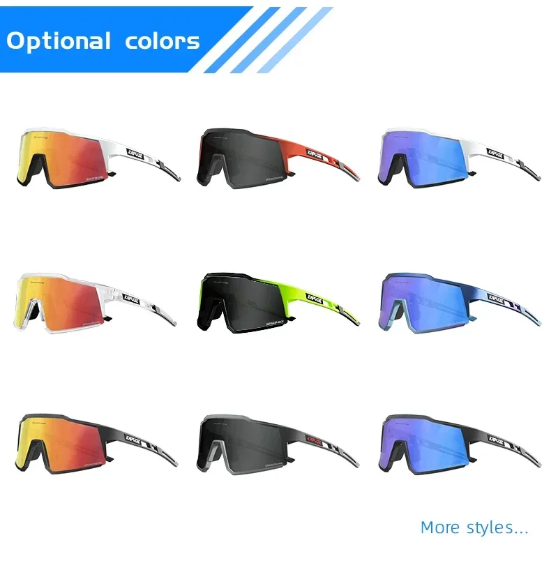 Kapvoe Photochrome Sonnenbrille Herren Fahrradbrille UV400 MTB Klar Mountainbike Übergang Fahrrad für Damen Sportbrillen – Detail 17