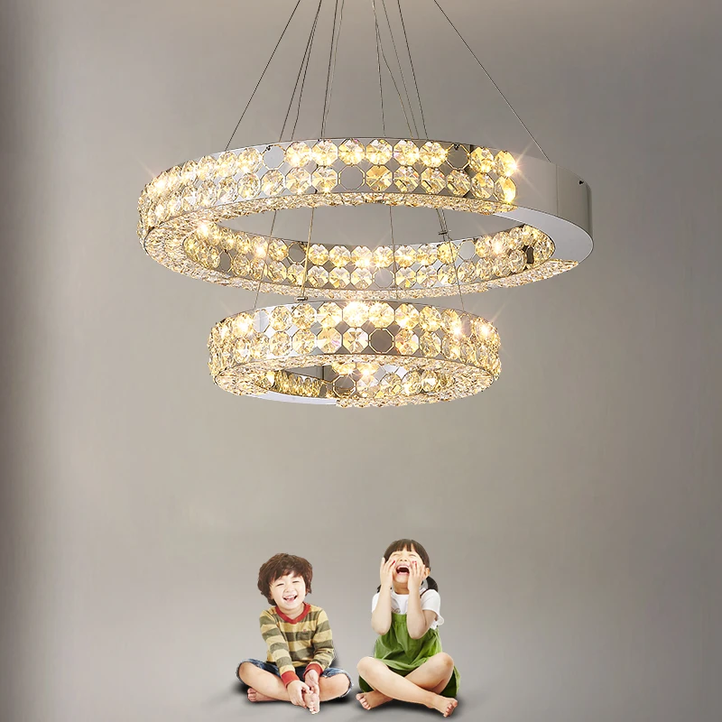 Living room crystal chandelier, modern, simple, light luxury, new style, grand main light, high-end feeling, infinite dimming,