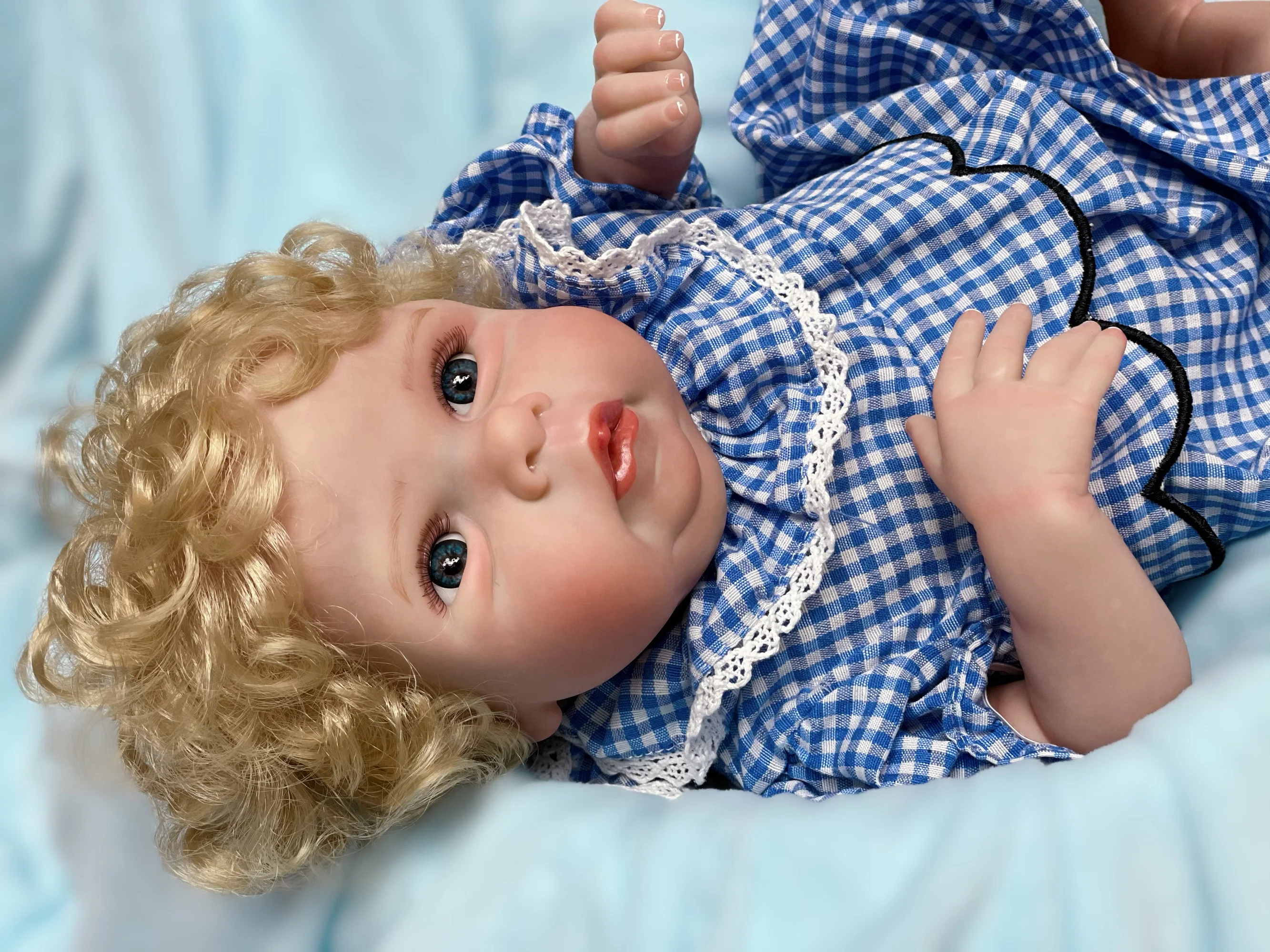 사랑스러운 Miley Bebe Reborn 인형 아티스트 페인트, 살아있는 신생아 아기 인형 장난감, 어린이 선물용, 18 인치