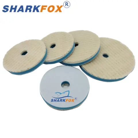 Sharkfox 5 /6/7 인치 일본 양모 연마 패드 바디 연마 울 휠 자동차 폴리 셔 울 수색 패드 폴란드어 자동차