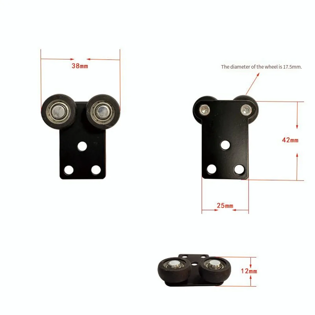 2 PCS 10 PCS Sliding Door Rollers for Wardrobe Cabinet Sliding Furniture Hardware Iron Frame Nylon Wheel Combination