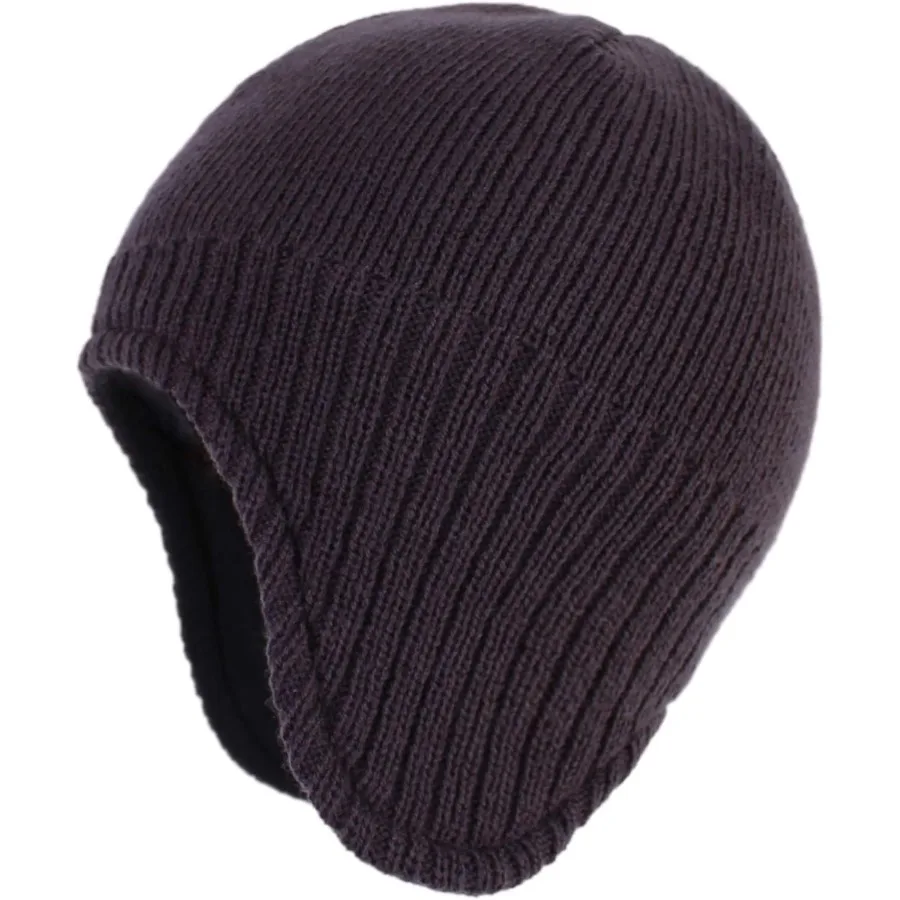 

Connectyle Men's Knit Winter Hat with Ear Flaps Fleece Lined Beanie Warm Knitted Skull Cap Beanies Watch Hat