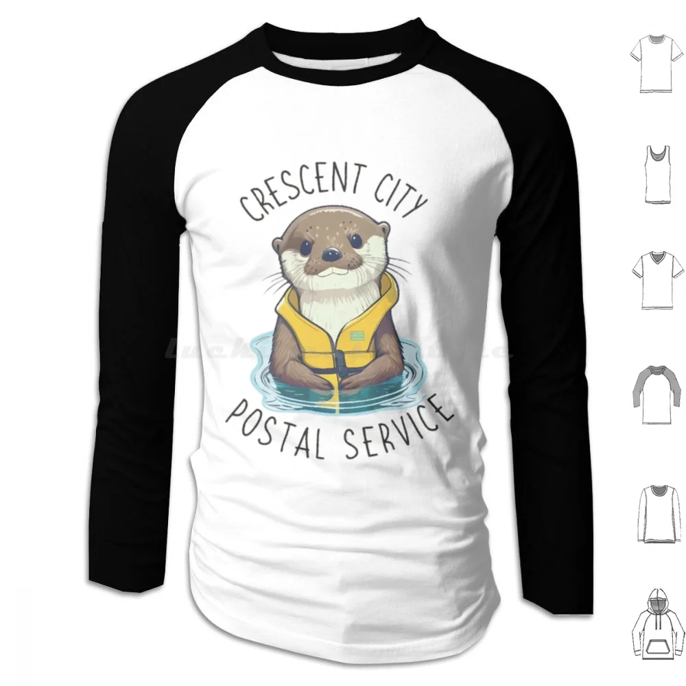 Crescent City Postal Service Otter Hoodies Long Sleeve Throne Of Glass Sarah J Maas Aelin Acotar Tog Sjm A Court Of