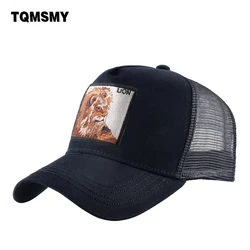 TQMSMY Top Fashion Baseball Cap With Embroidery Lion Patch Snapback Hip Hop Trucker Caps Men Women Four Seasons Visor Hat DHSZ