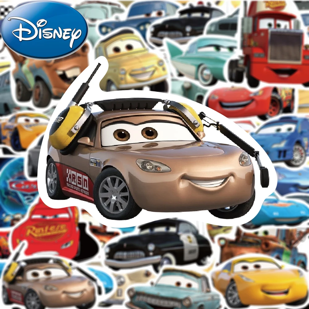 10/30/50pcs Disney Cartoon Cars Stickers Cool Lightning Mcqueen Decals Graffiti Luggage Stationery Phone Funny Anime Toy Sticker