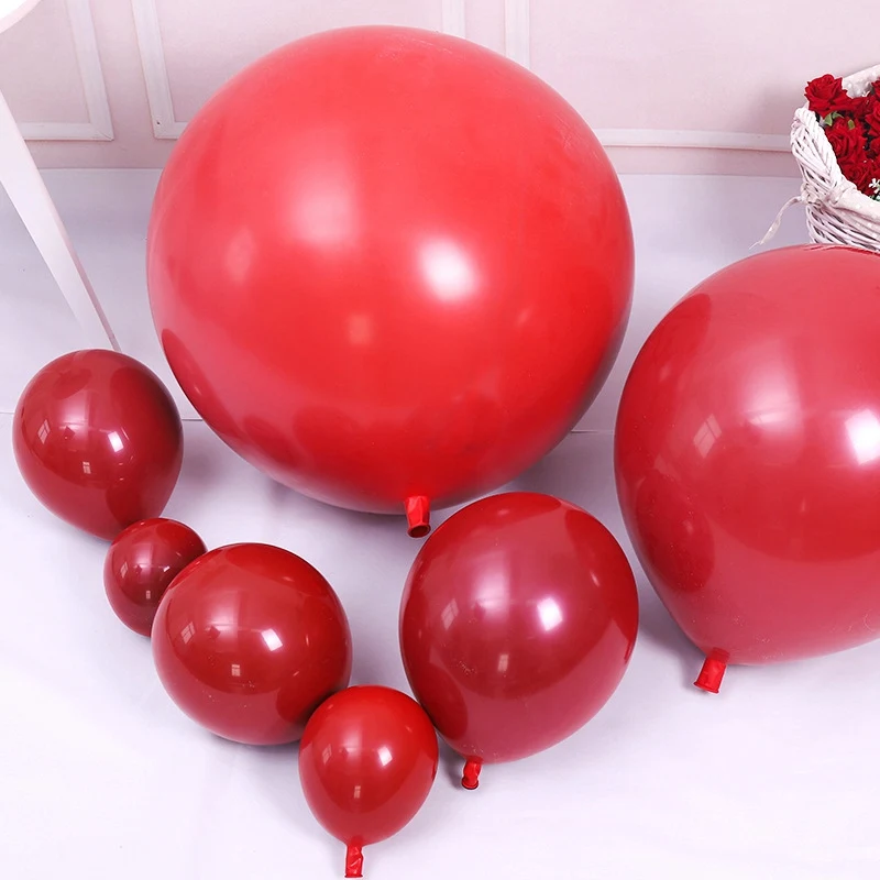 5~30Pcs 5inch/10inch/12inch/18inch/36inch Red Double Layer Latex Balloons Valentine's Day Wedding Birthday Party Decorations