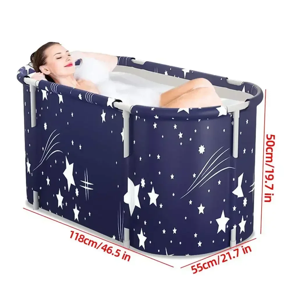 Portable Folding Bathtub for Adult Children Swimming Pool Large Plastic Bathtub Bath Bucket Insulation Bathing Bath Tub