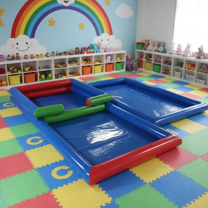 Factory Direct Sale Large Rectangle PVC Inflatable Children's Pools Customized Color Durable for Kids and Adults