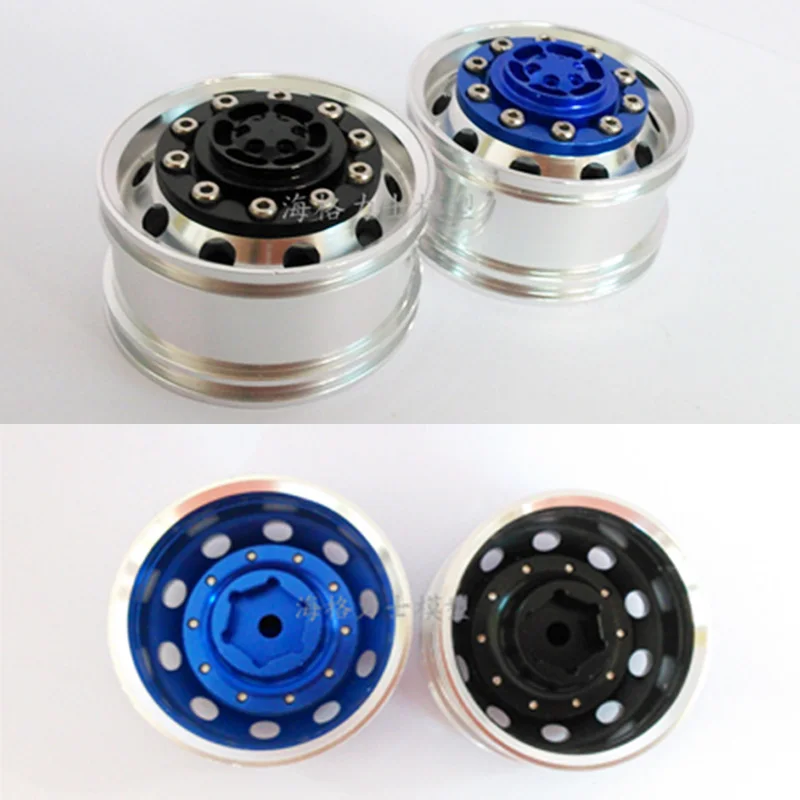 Rear Wide Tire Wheel Hub for 1/14 Tamiya RC Truck Trailer Tipper Scania 770s Benz Actros Volvo MAN DIY Load-bearing Wheel Hub