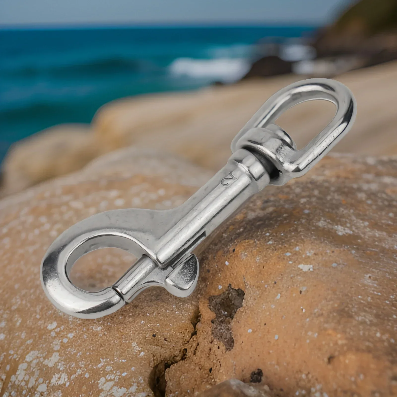 Seawater-Proof 360° Rotating Eye Bolt Hook Stainless Steel Fastener For SCUBA Pets Marine-Grade Swivel Carabiner Diving Gear