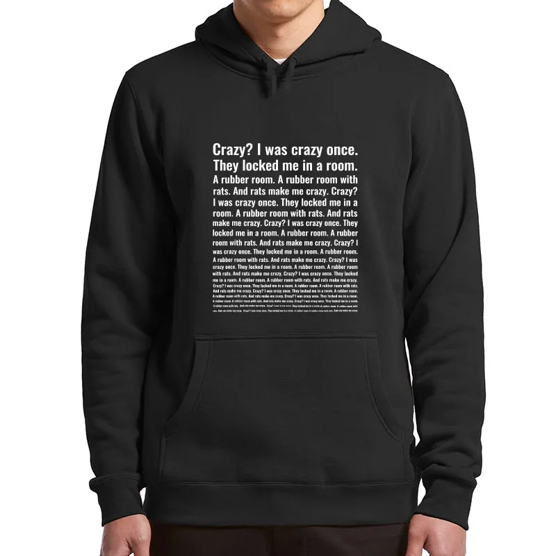 Crazy I Was Crazy Once Hoodies Funny Meme Trend Y2k Hooded Sweatshirt Unisex Causal Soft Pullover For Men Women