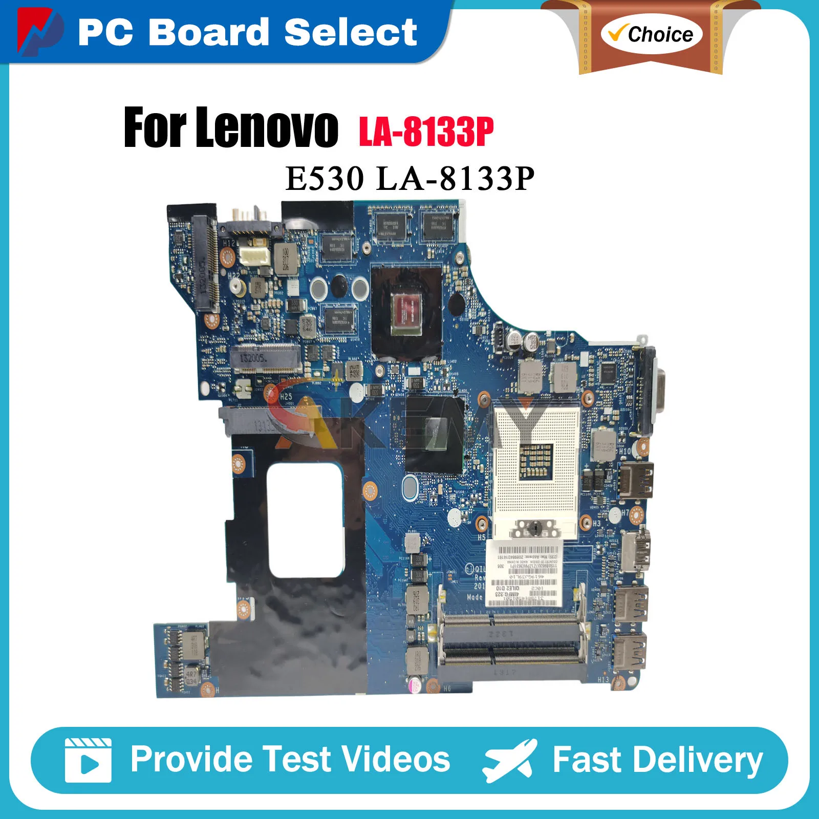 For Lenovo E530 E530C Notebook Laptop Motherboard Mainboard LA-8133P 04W4015 04X0941 with Socketed CPU 100% Tested High Quality
