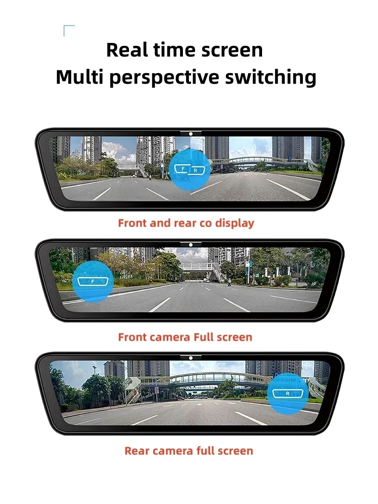 For Honda Civic CRV Accord 8.2" 1080p Streaming Media Dash Recorder Rearview Mirror Camera Front Rear Night Vision Video Recorde detail image 9