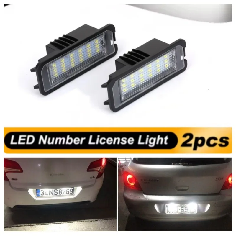

2pcs Error Free Car LED Number License Plate Lights For Skoda Superb 2008-2010 2011 2012 2013 2014 2015 Seat lbiza Leon Toledo