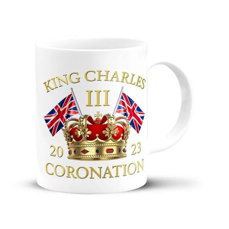 350ml King Charles III Mug Tea Cup In Commemoration Of The New King Of Great Britain Printed Teacup Coffee Mug Mug Cup