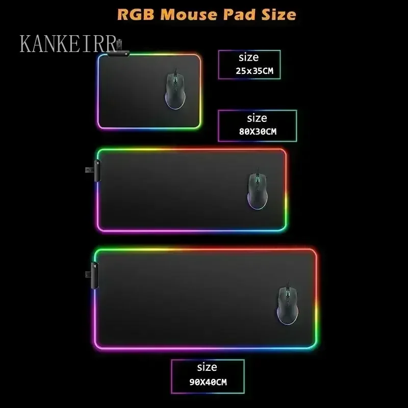 Yinyang Fish Carpets Mouse for Computer Desk Mat Xxl Gaming Mouse Pad 900x400 Deskmat Atk Mousepad Anime Office Rug RGB Cool LED