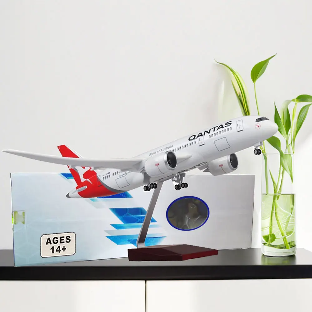 

Australian 787 Model aircraft W Lights and Wheel casting Resin Aircraft Miniature Model Aircraft Building Collector's Edition di