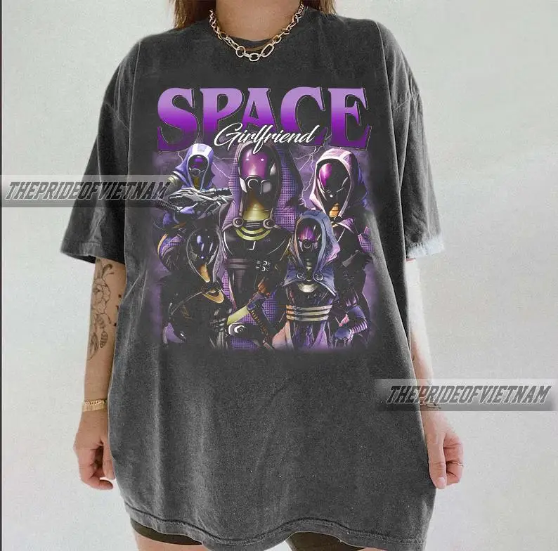 

Retro Pirated Style Tali M Effect Shirt From The 1990s Tali Space Girlfriend Comfort Color T-shirt Tali Game Gift Unisex T-shirt
