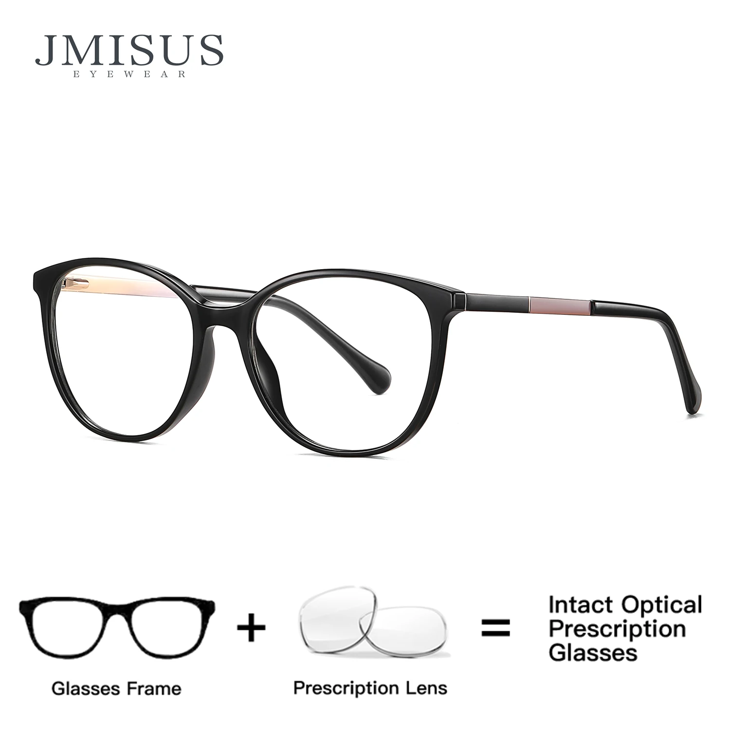 

JMISUS Retro Round Progressive Prescription Eyewear Oval Myopia Glasses Woman Photochromic Blue Light Blocking Optical Eyeglass