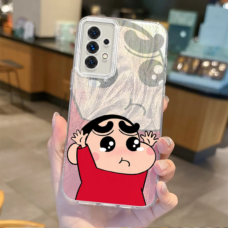 Cute C-Crayon Shin-chan Phone Case For Samsung Galaxy A36 A35 A34 A33 A32 A31 A30 A25 A24 A23 A22 A21 A20 A16 A06 Gradient Cover