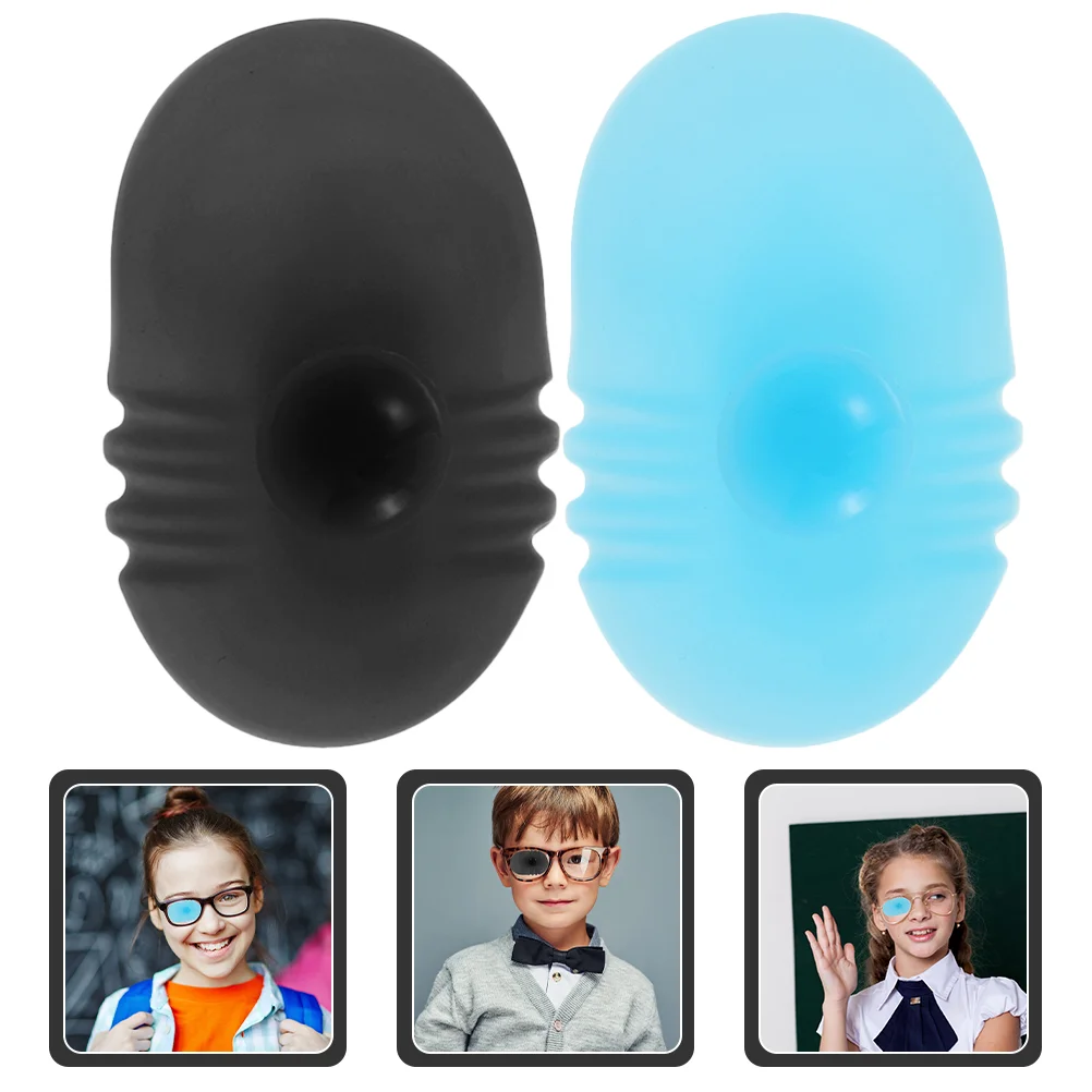 2 Pcs Silicone Suction Cup Eye Mask Patch Kids Patches Protector Portable Cover Silica Gel Compact Child Goggles