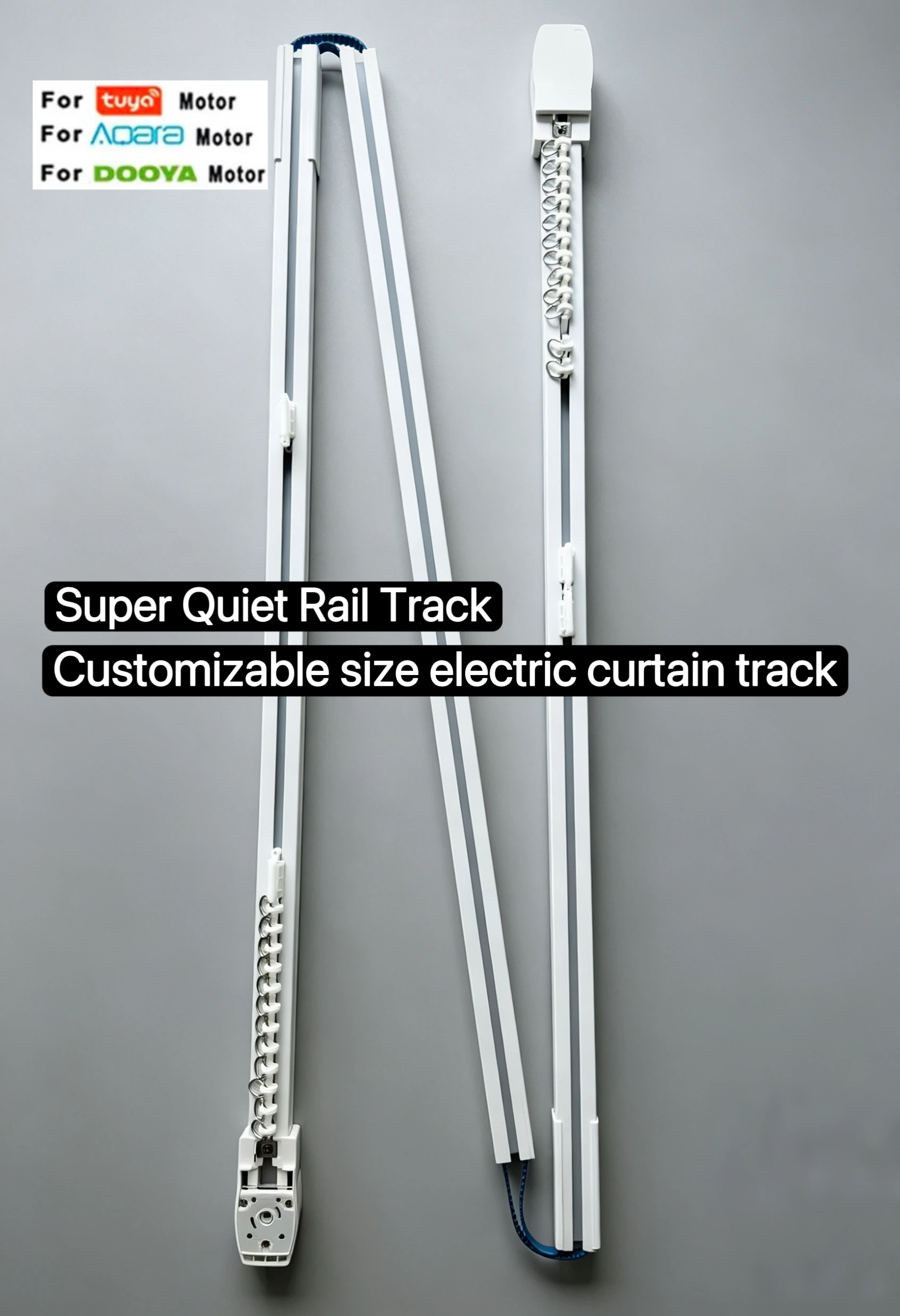 Customizable Electric Curtain Track for Tuya wifi zigbee Aqara/dooya 82 Curtain motor Curtain Rod Smart Home Curtain Rail