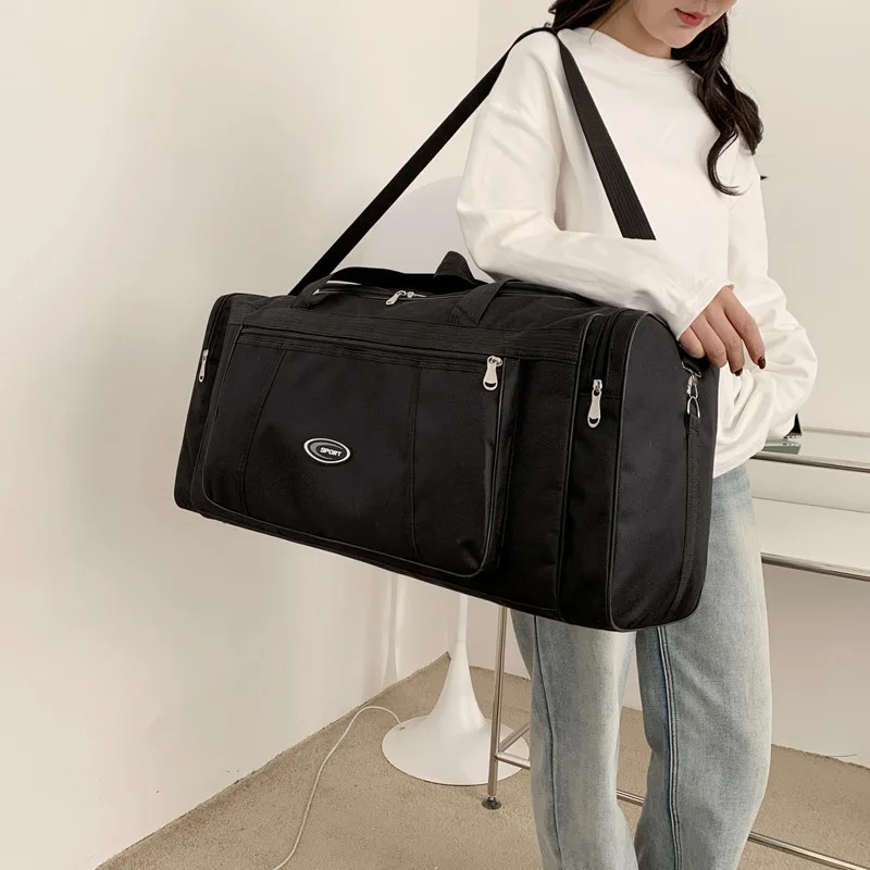 Large Capacity Travel Duffel Bag Shoulder Sports Bag Women High Quality Oxford Foldable Big Travel Bag Men Fitness Luggage Bag