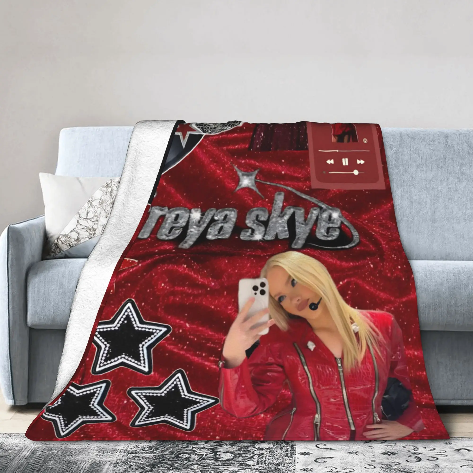 Bad Taste Freyas Singer Skyes  Fuzzy Blanket  Awesome Throw Blankets for Home 200x150cm Quilt