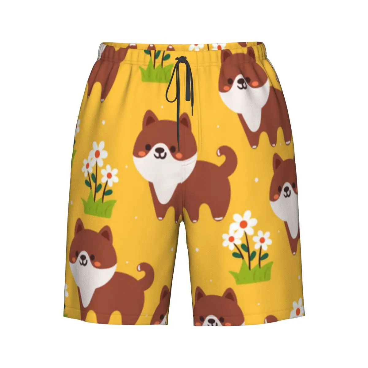 

Men's Swim Trunk Cartoon Puppy Quick Dry Beach Shorts with Pockets Beach Pants Swimsuit