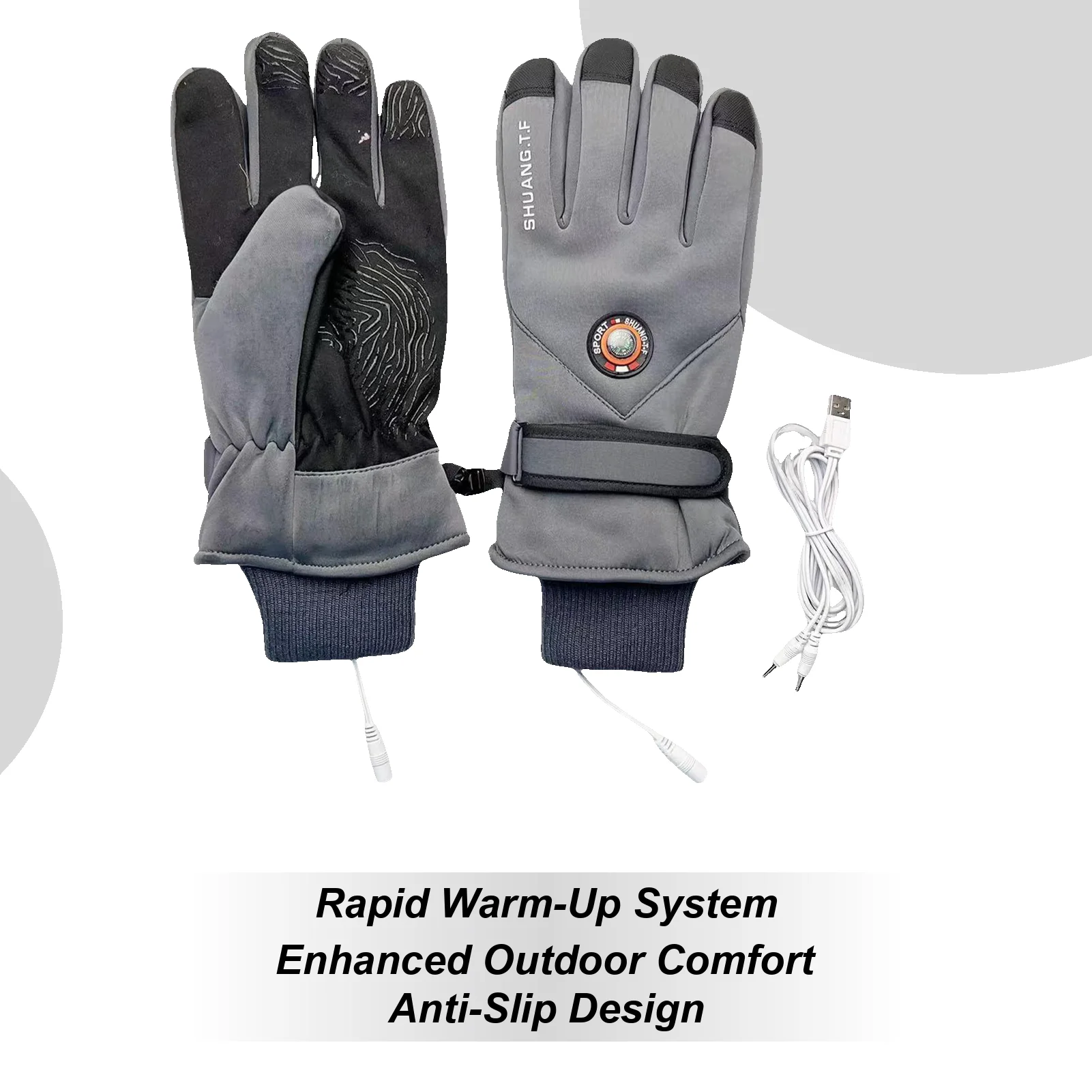 Guanti da moto riscaldati Scaldamani USB Touchscreen Guanti riscaldati USB per uomo Donna Attività all'aperto Sport Ciclismo Sci