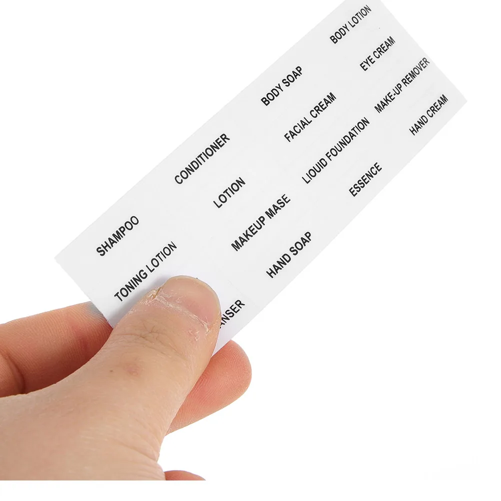 

20 Sheets Lotion Bottle Sticker Skin Care Product Label Bottles Pvc Stickers Travel