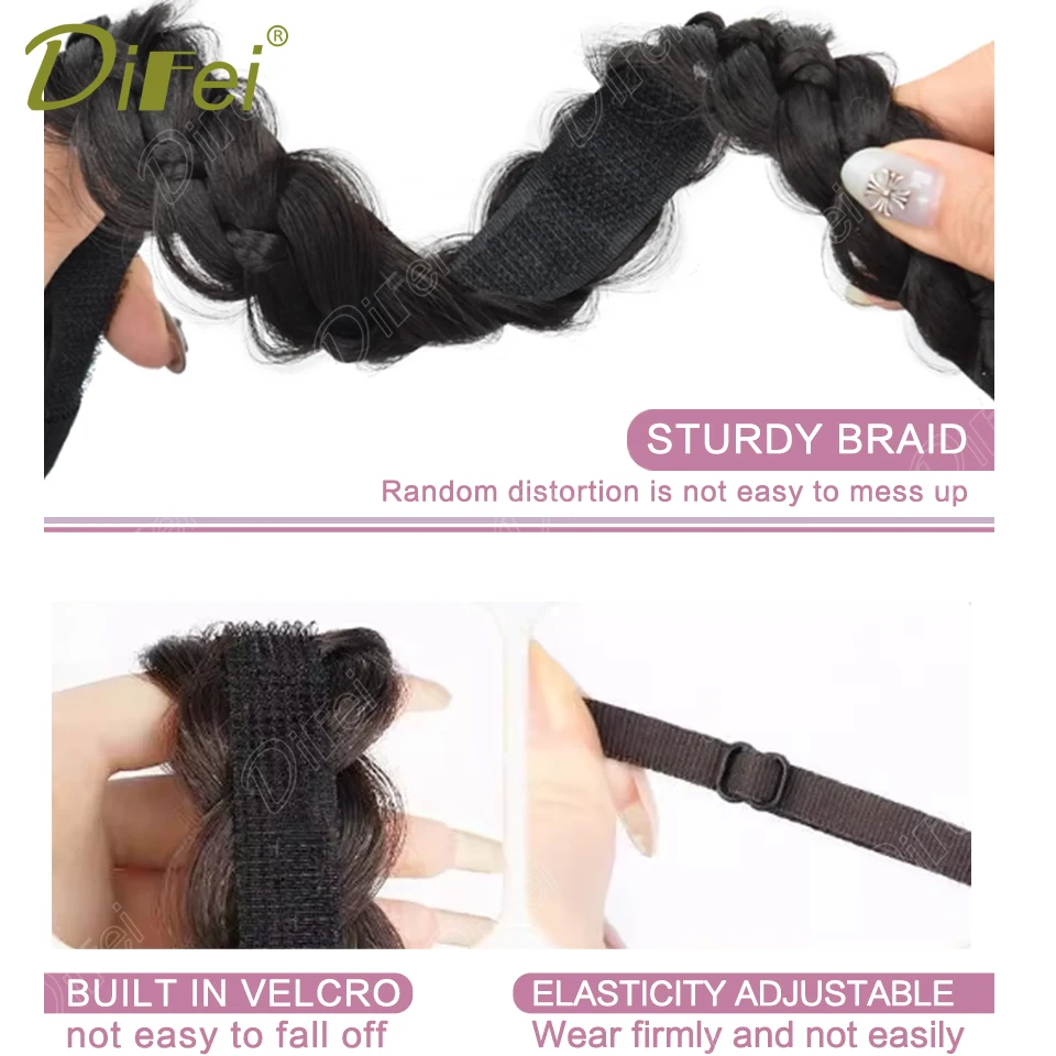 الاصطناعية عقال شعر مستعار مشبك مغناطيسي نمط هيكل السمكة جديلة عقال شعر مستعار مكافحة زلة عقال مناسبة المبتدئة ملابس نسائية استخدام #3