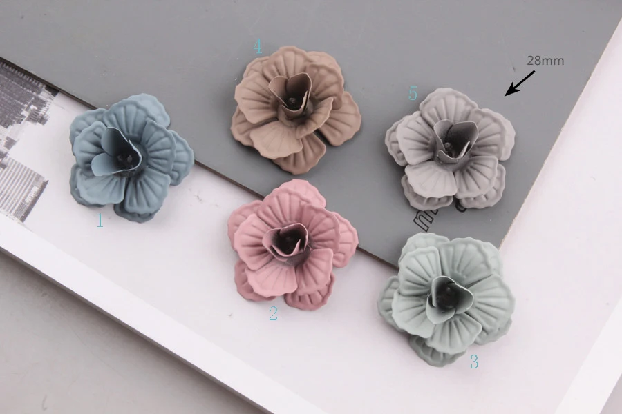 South Korea's DIY Rose Hair headdress material alloy soft plastic flowers handmade accessories hairpin hoop Brooch