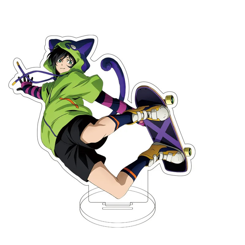 日本アニメインフィニティスケートボード SK インフィニティフィギュアアクリルスタンディングプラークデスクトップスタンディングサイン装飾品ファンギフト