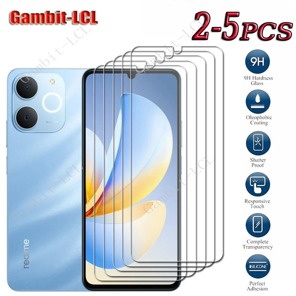 2-5PCS 9H HD Tempered Glass For Realme Note 70T 6.75