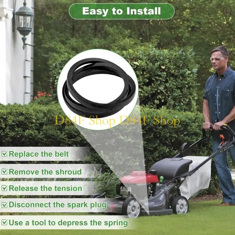 D84F Replacement V Belt For HRN216VKA Walk Behind Mowers 39 3/8In Length 3/8In Width