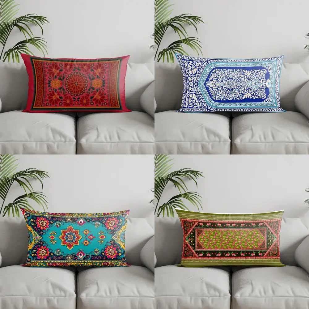 Home Decor Exotic Pattern Rectangular Pillowcase Suitable For Sofa Bedroom Car Pillow Cover Cushion Rectangular Back Cushion