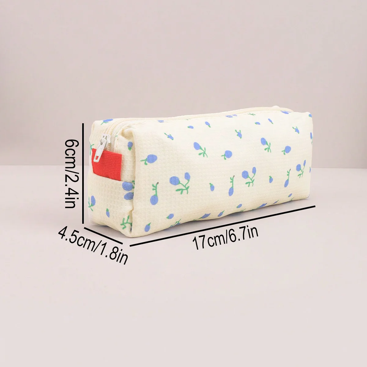 Kawaii Floral Fresh Style Pencil Bag Small Flowers Pencil Cases Cute Simple Pen Bag Storage Bags School Supplies Stationery Gift