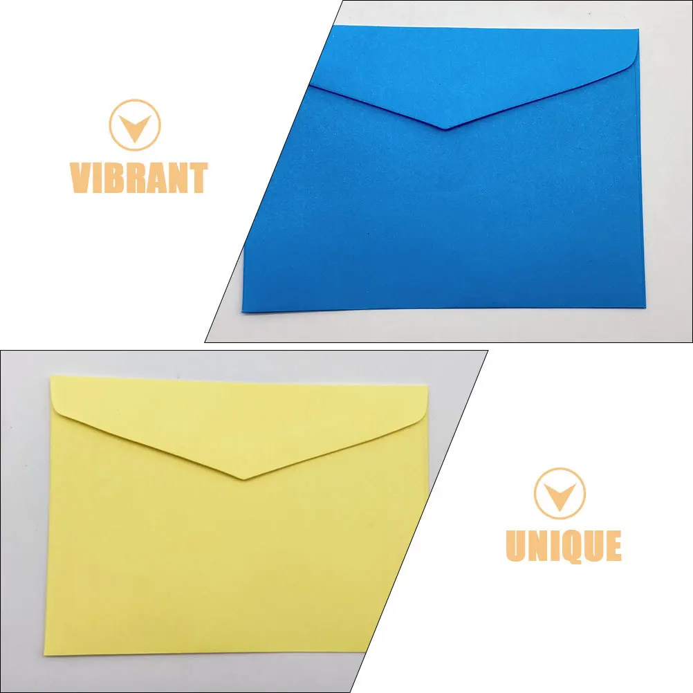 50 قطعة المغلفات الملونة فارغة النمط الغربي الذاتي الختم للدعوات بطاقات المعايدة رسائل الأعمال رسائل بريدية #2