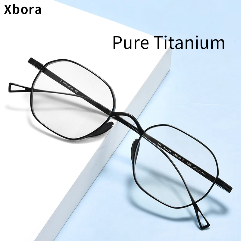 

Xbora Ultra-Light Small Face Eyeglasses Frames For Men And Women Retro Oval Prescription Optical Glasses 9917