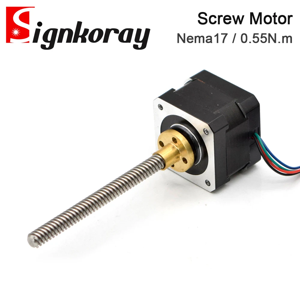 SignkoRay Nema17 Stepper Motor with T8 Screw Lead 8mm 100mm 42 Motor 42BYGH 3D Printer Motor with Screw for 3D Printer