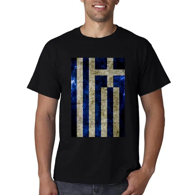 Summer Men Casual Fashion Greek Flag Greece Vintage Athens T-shirt Top Men  T Shirt