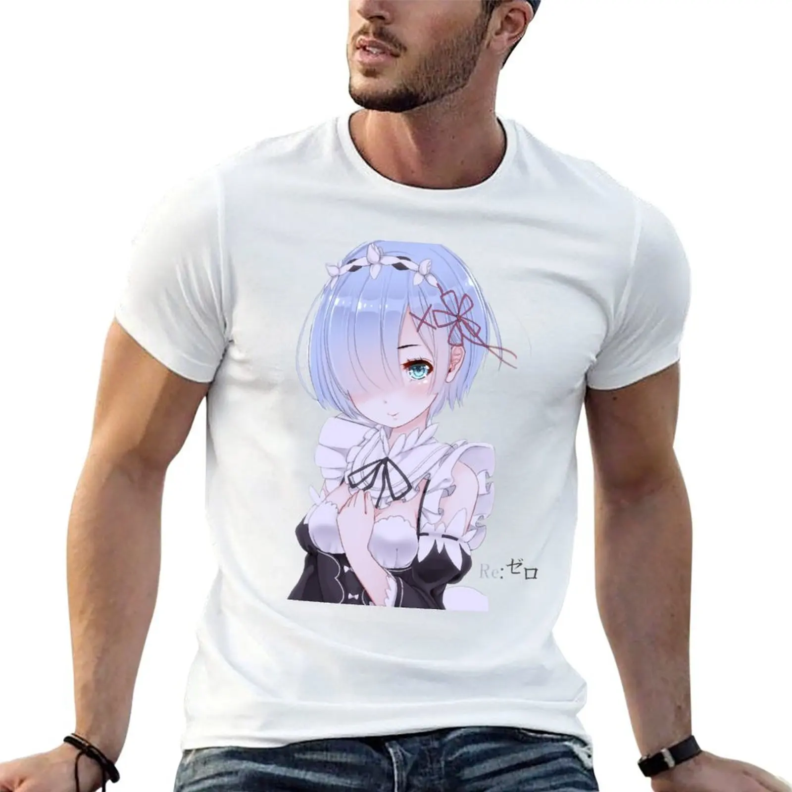 Rem Re:Zero T-Shirt designer shirts oversized graphic tee plain white t shirts men
