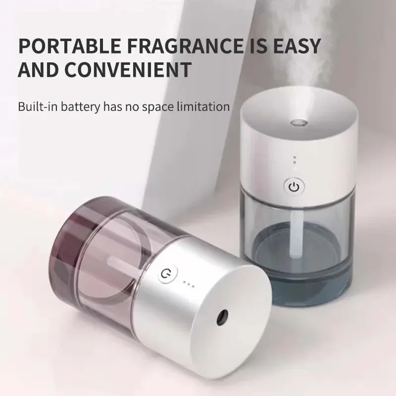 Electric Essential Oil Atomizing Diffuser USB Rechargeable Car Ultrasonic Aromatic Diffuser Car Mini Portable Aroma Diffuser