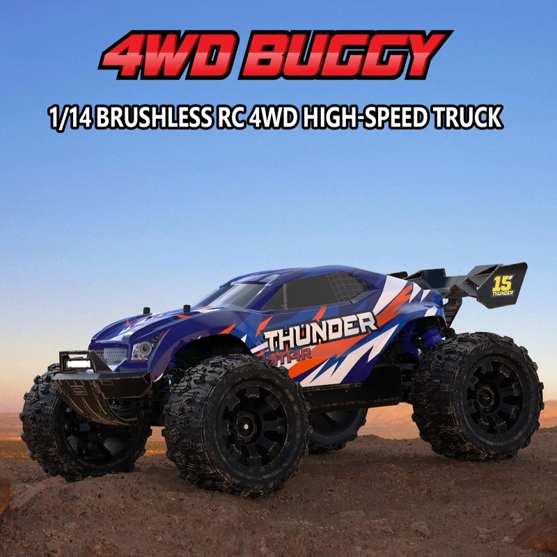 

Jiusi Mt14r 1/14 3s Бесщеточный 4wd Радиоуправляемая модель с дистанционным управлением Высокоскоростное хвостовое крыло V3 Одиночная электрическая версия Игрушка с дистанционным управлением для мальчика