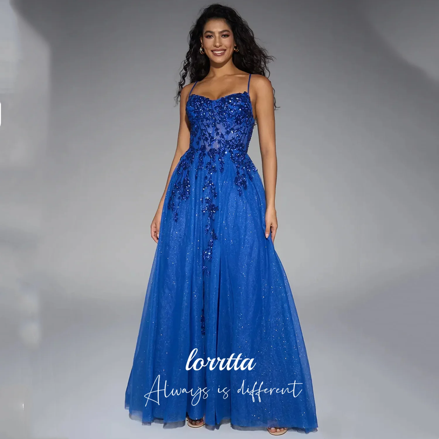 

Lorrtta Customized Elegant Party Dresses 2025 Blue Luxurious Women's Evening Dresses for Special Occasions Vestidos De Festa