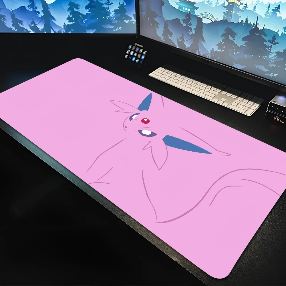 1pc cute anime pat Espeon Pokemons Non-slip Mouse Pad Suitable For Office Computers Laptops E-sports Game Desk Mats XXL Keyboard