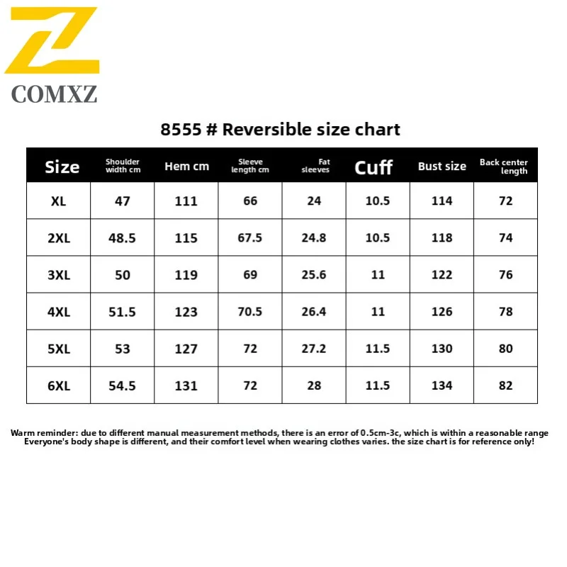 COMXZ 2025 가을 겨울 양면 착용 후드 코튼 패딩 재킷 캠핑 하이킹 여행 보온 아웃도어 레저 코트